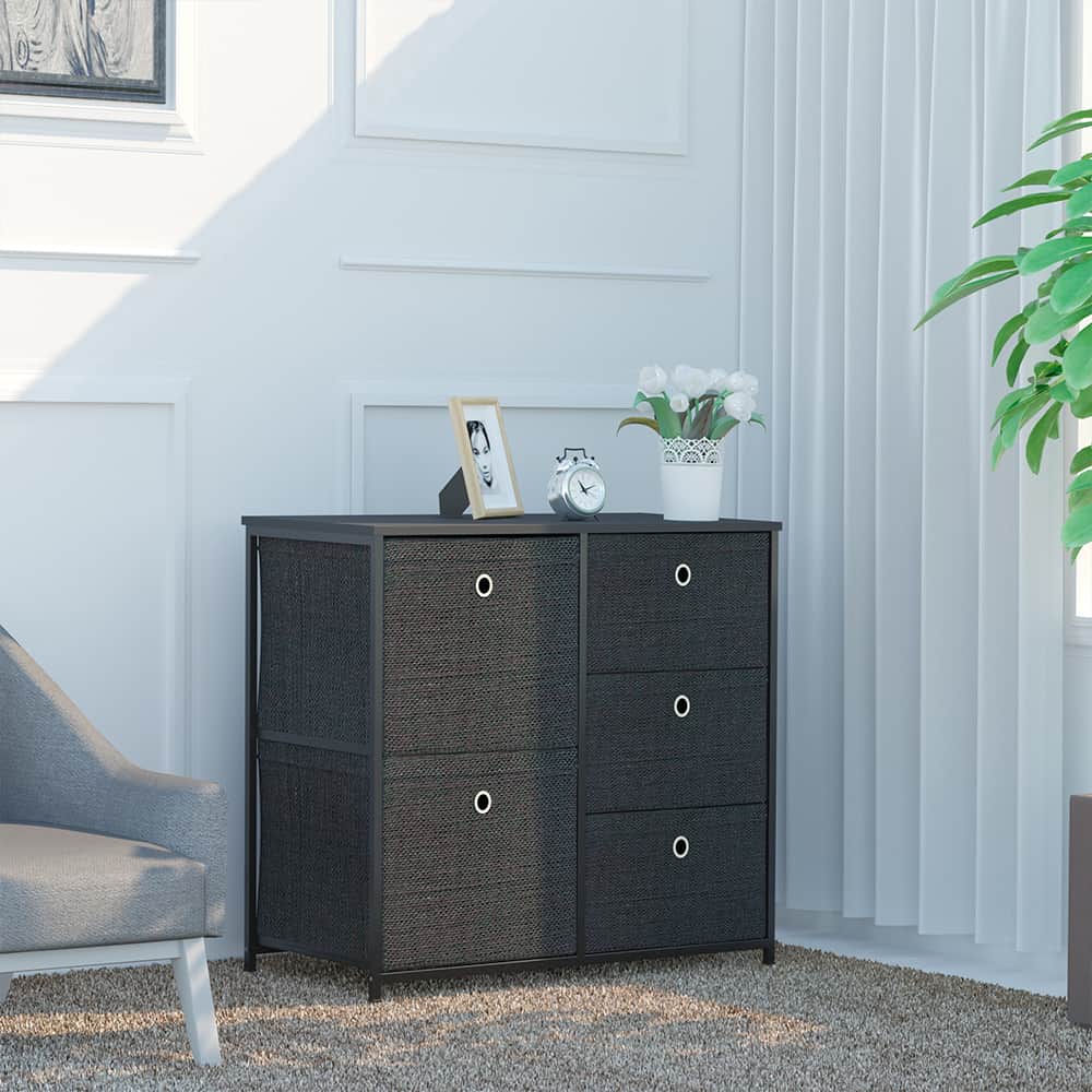 Grampian Drawer Storage Unit, Black/Grey, Versatile? Solved by Idiya!