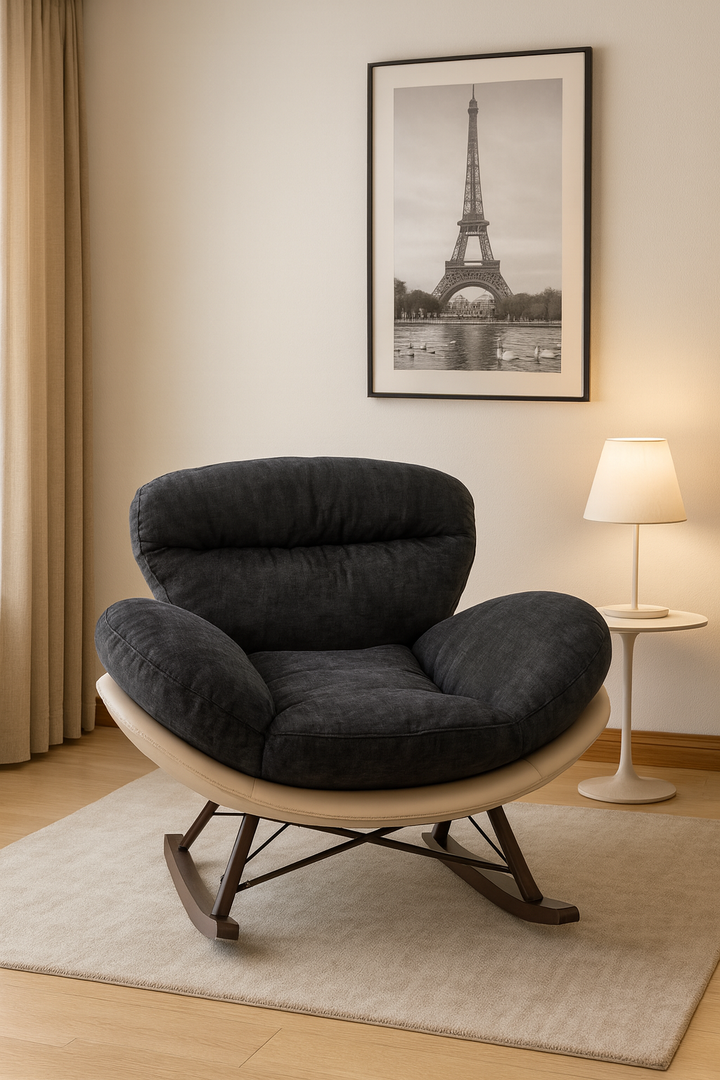 Irashibi Swivel Chair, Leisure Chair, Armchair, black