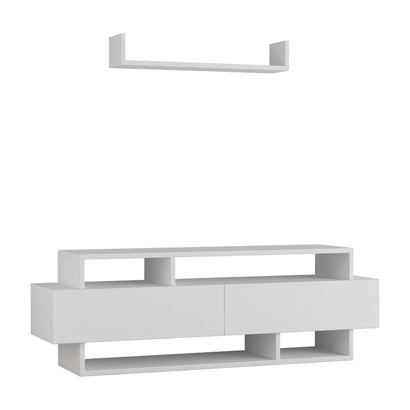 Mugla Tv Stand - White Modern Entertainment Unit