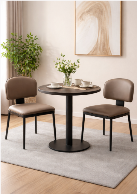 Sanranbi Dining Chair , Coffee,Set of 2 pcs