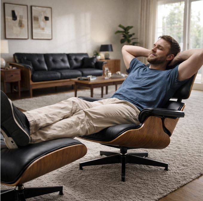 Taptizeyam Classic Lounge Chair &amp; Stool Set