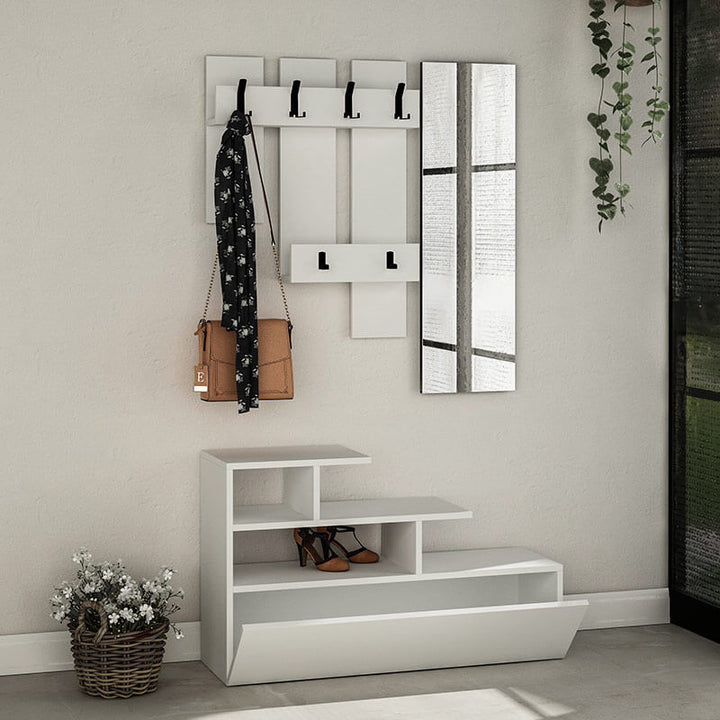 Turgutlu Hall Stand - White - White, Timeless color? Solved!