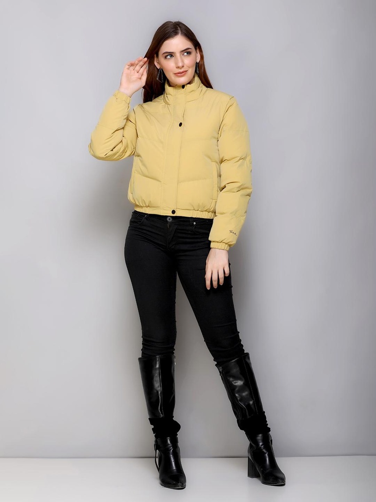 Ladies Medium Length Fancy Jacket - BA414-BA414-MUSTARD-L