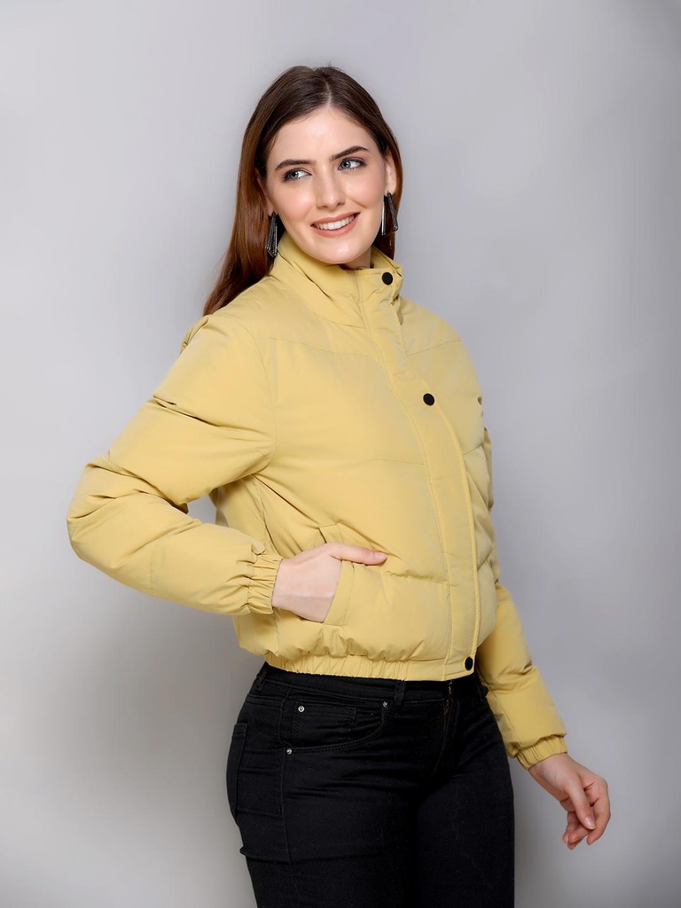 Ladies Medium Length Fancy Jacket - BA414-BA414-MUSTARD-L