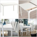 IKEA EKEDALEN Extendable table, white,120-180x80 cm