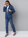 Ladies Bomber Fancy Jacket - 17315-17315-BLUE-L