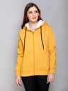 Ladies Zipper Sweatshirt - 9061SS-9061SS-MUSTARD-L