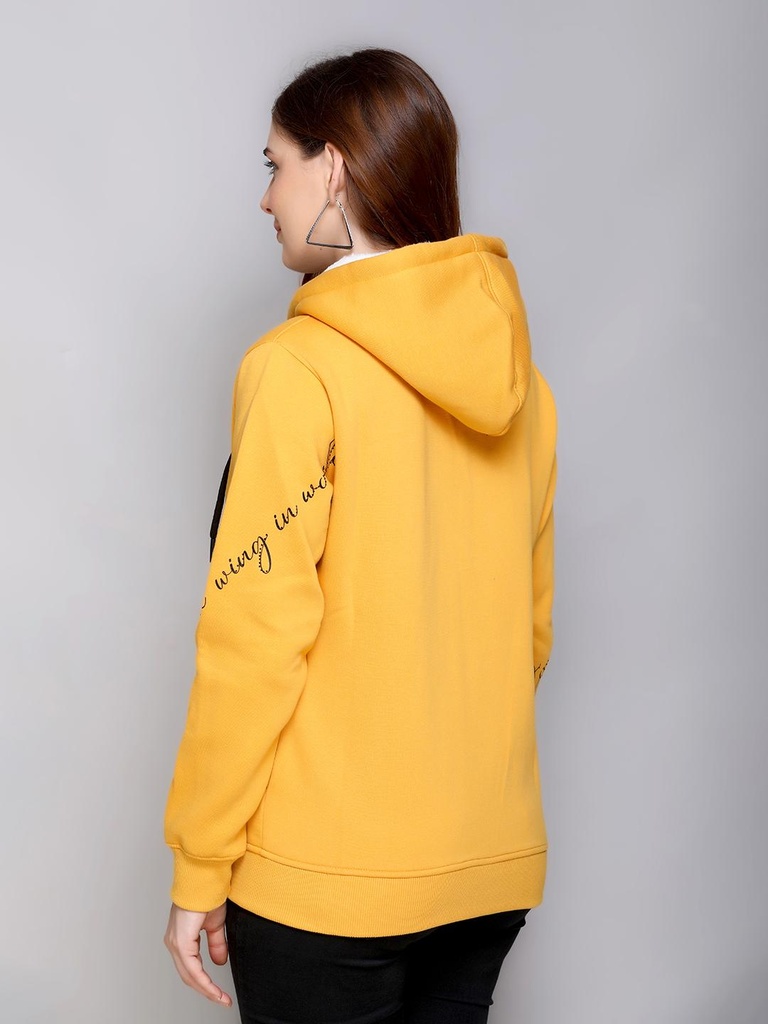 Ladies Zipper Sweatshirt - 9061SS-9061SS-MUSTARD-L