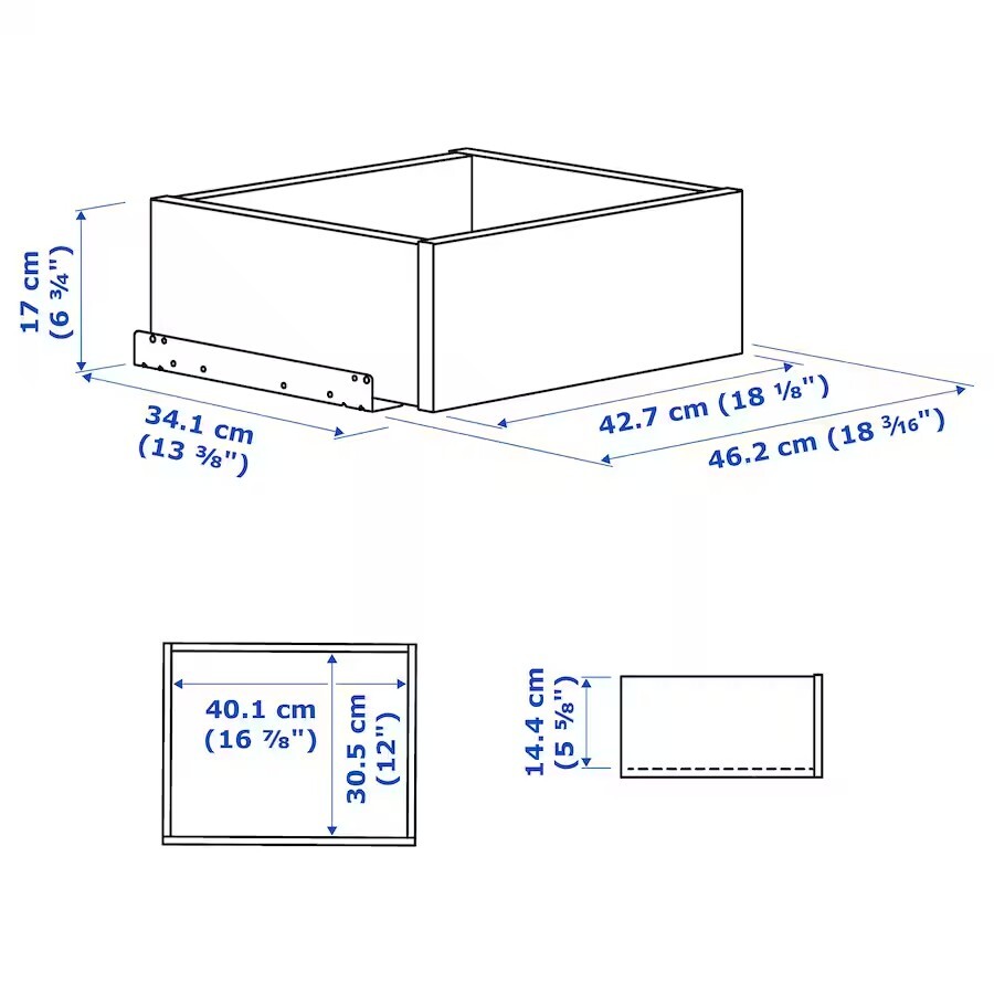 Ikea KOMPLEMENT Drawer,white 50x35 cm