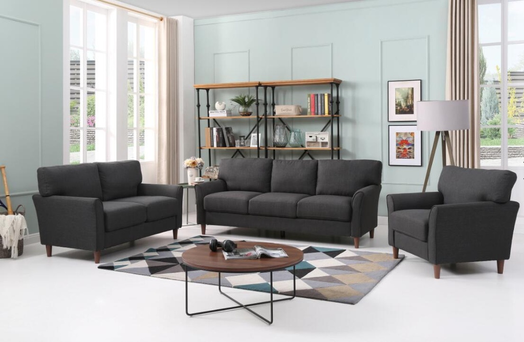 Idiya UCAYALI 3 SEATER sofa Dark Grey