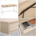Ikea ALEX Desk white stained, oak effect 132x58 cm