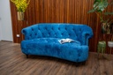 Sheffield chesterfield 2 couch ,bright blue