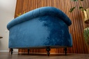 Sheffield chesterfield 2 couch ,bright blue