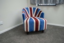 LIDO Armchair, blue-red