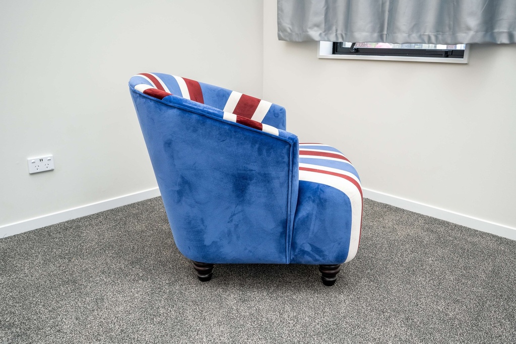 LIDO Armchair, blue-red