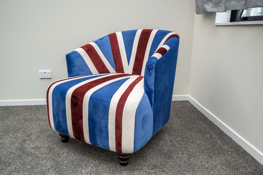 LIDO Armchair, blue-red