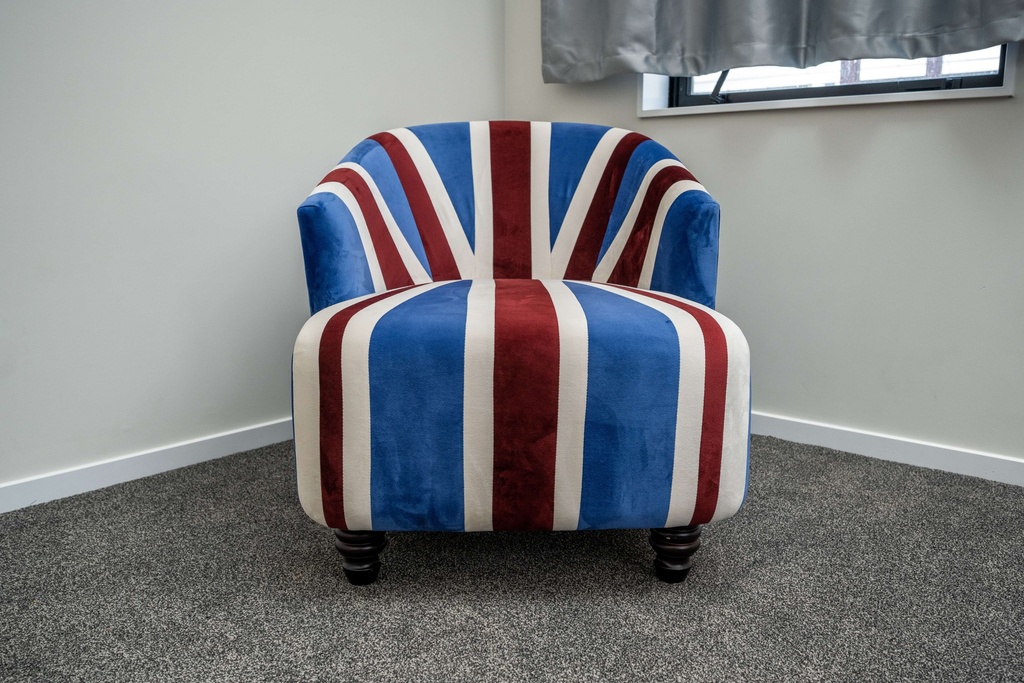 LIDO Armchair, blue-red