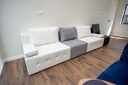 NORWICH modular 4 seater sofa settting, white   black   grey