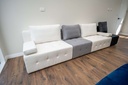 NORWICH modular 4 seater sofa settting, white   black   grey