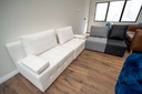 NORWICH modular 4 seater sofa settting, white   black   grey