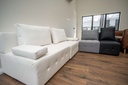 NORWICH modular 4 seater sofa settting, white   black   grey