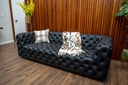 Idiya plymouth leather couch,3 seater,Black.