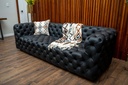 Idiya plymouth leather couch,3 seater,Black.
