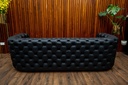 Idiya plymouth leather couch,3 seater,Black.