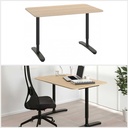 Ikea BEKANT Desk, white stained oak veneer/black120x80 cm