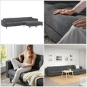 Ikea LANDSKRONA 5-seat sofa, with chaise longues/Gunnared dark grey/wood