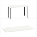 IKEA LAGKAPTEN / ADILS DESK WHITE/BLACK 120×60 CM