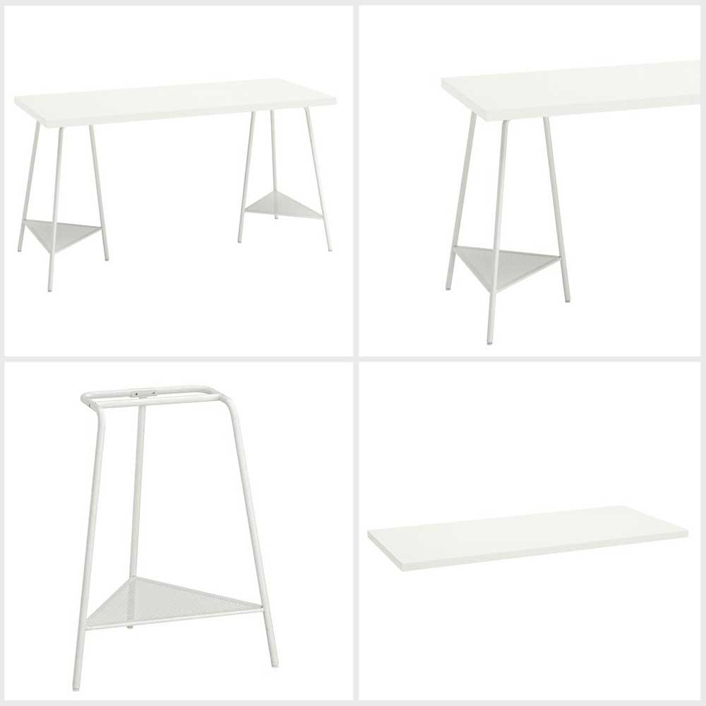 IKEA LAGKAPTEN / TILLSLAG DESK WHITE 140×60 CM