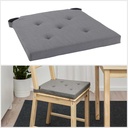 IKEA JUSTINA Chair pad, grey, 35-42x40x4.0 cm