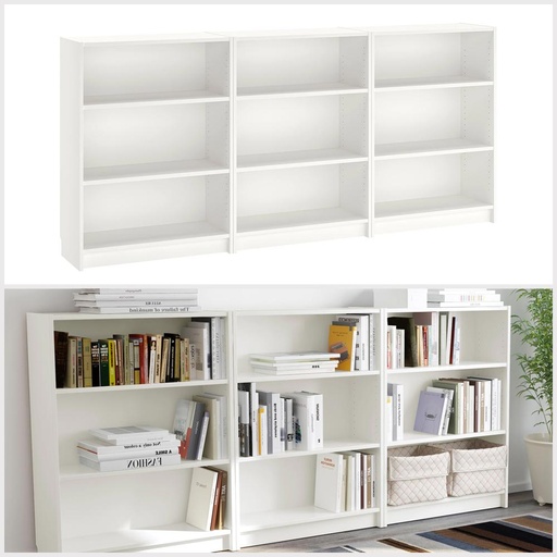 BILLY Bookcase, White,240x28x106 cm