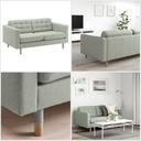 Ikea LANDSKRONA 2-seat sofa, Gunnared light green/wood