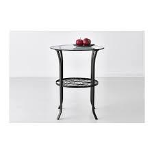 IKEA KLINGSBO Side table, black, clear glass