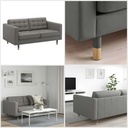 Ikea LANDSKRONA 2-seat sofa, Grann/Bomstad grey-green/wood