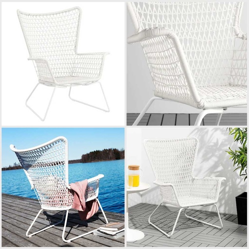 IKEA Hogsten Armchair, Outdoor White