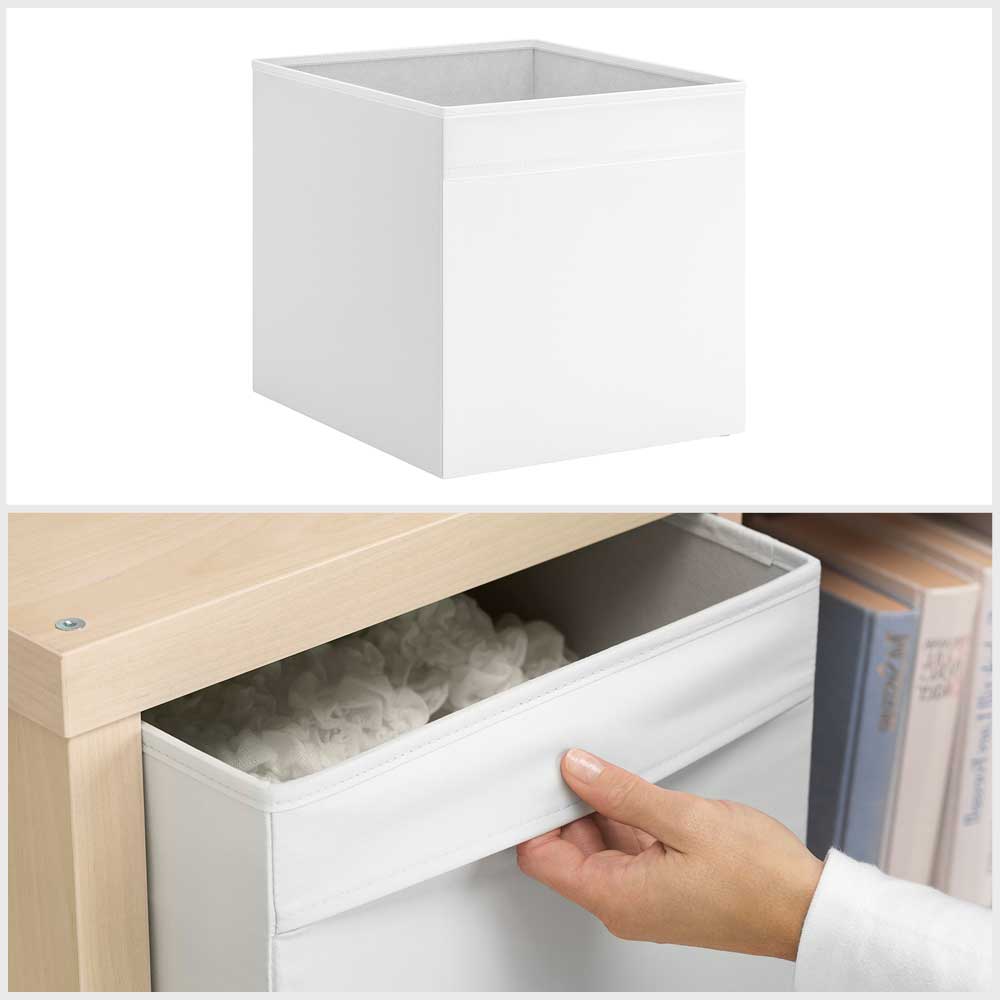 Ikea DR?NA Box, white, 33x38x33 cm