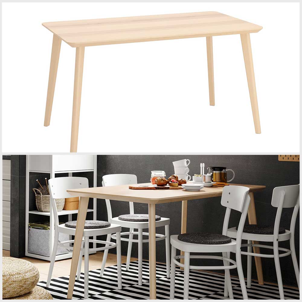 IKEA LISABO Table, ash veneer,140X78X75cm