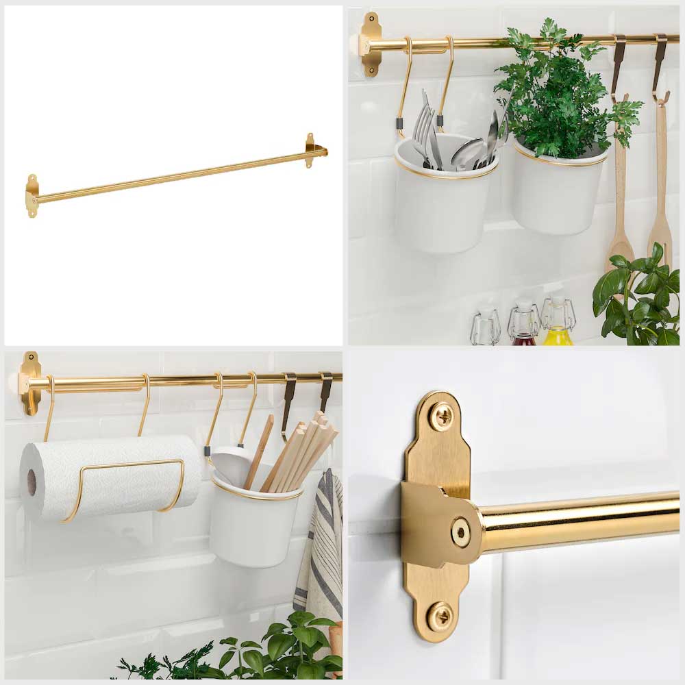 Ikea HULTARP Rail polished, brass-colour