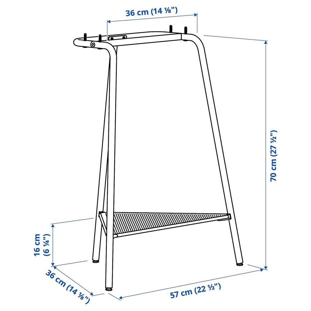 Ikea TILLSLAG trestle white metal