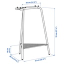 Ikea TILLSLAG trestle white metal