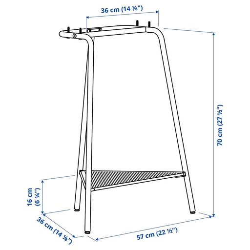 IKEA TILLSLAG Trestle, White Metal