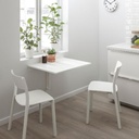 IKEA NORBERG, Wall-mounted, drop-leaf table, white