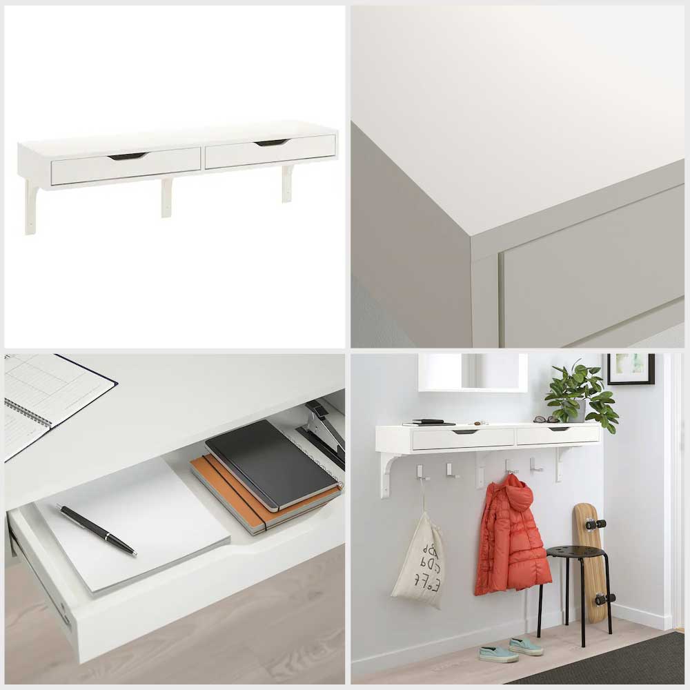 Ikea EKBY ALEX / RAMSHULT Wall shelf white, white 119x29 cm