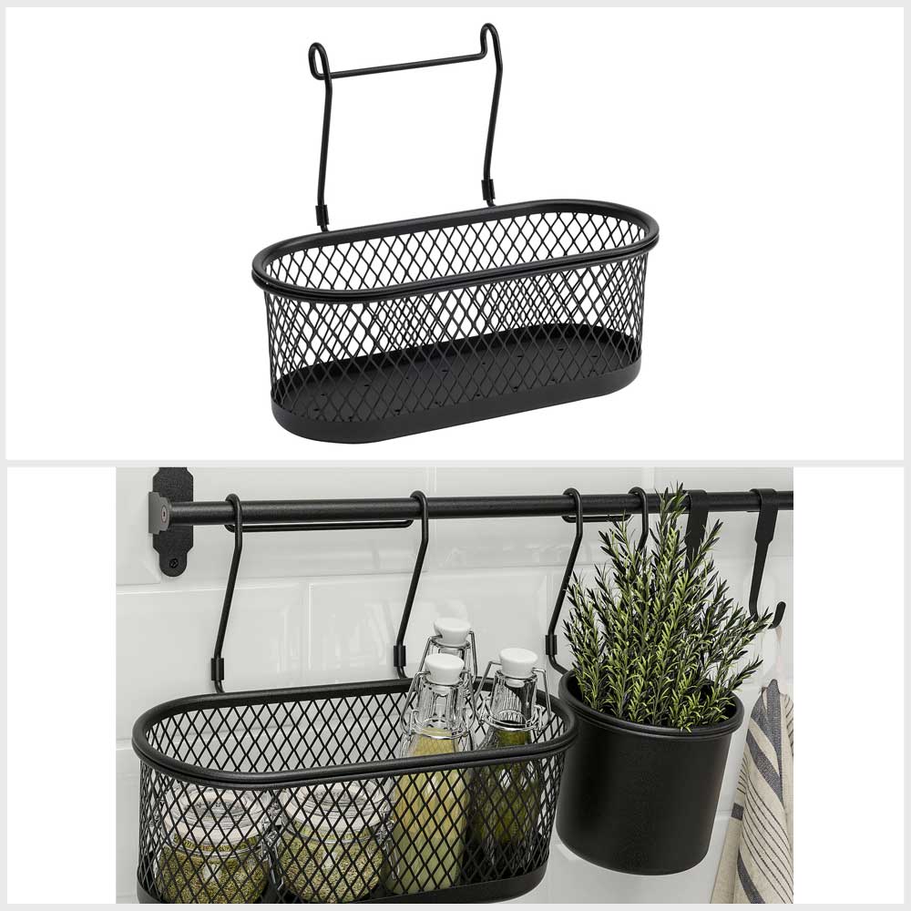 Ikea HULTARP Container black, mesh 31x16 cm