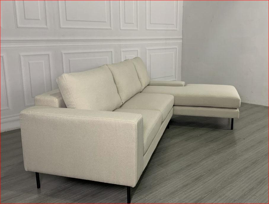 CONGO 3 seater couch with chaise, Beige, L Shape couch