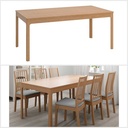 Ikea EKEDALEN Extendable table, oak ,Size 180-240x90 cm