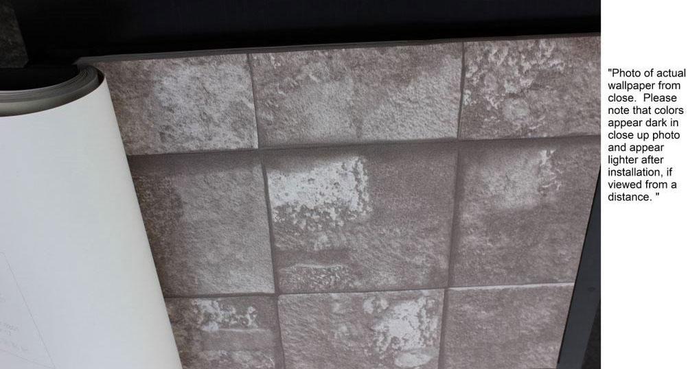 3D square tiles, light grey effect pattern wallpaper(3)+1 glue+ 1 primer combo